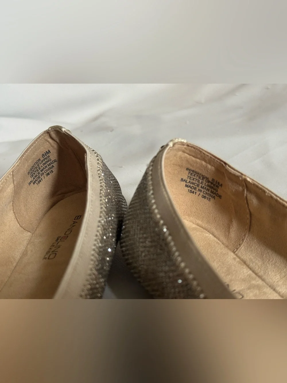 Bandolino Edition Metallic Shimmer Ballet Flats Size 8.5M